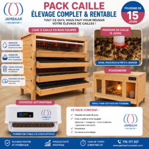 pack complet pour dèmarrer l'èlèvage de caille